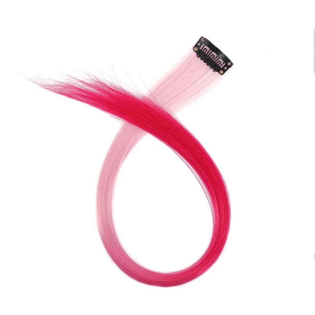 COLOURFUL CLIP-IN HAIR EXTENSIONS RAINBOW STREAKS FOR INSTANT HIGHLIGHTS