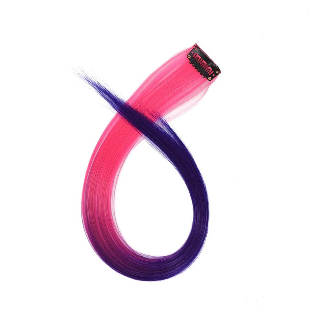 COLOURFUL CLIP-IN HAIR EXTENSIONS RAINBOW STREAKS FOR INSTANT HIGHLIGHTS