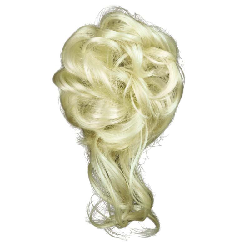 20CM SYNTHETIC HAIR BUN EXTENSIONS MESSY CURLY SCRUNCHIES