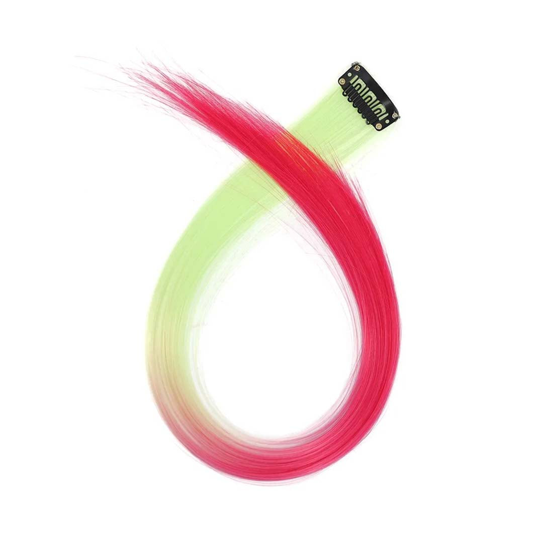 COLOURFUL CLIP-IN HAIR EXTENSIONS RAINBOW STREAKS FOR INSTANT HIGHLIGHTS