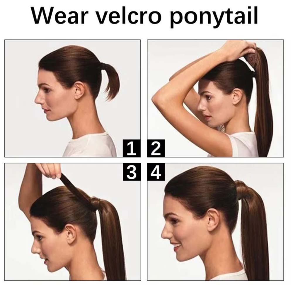 PLATINUM BLONDE SYNTHETIC STRAIGHT PONYTAIL HAIR EXTENSION