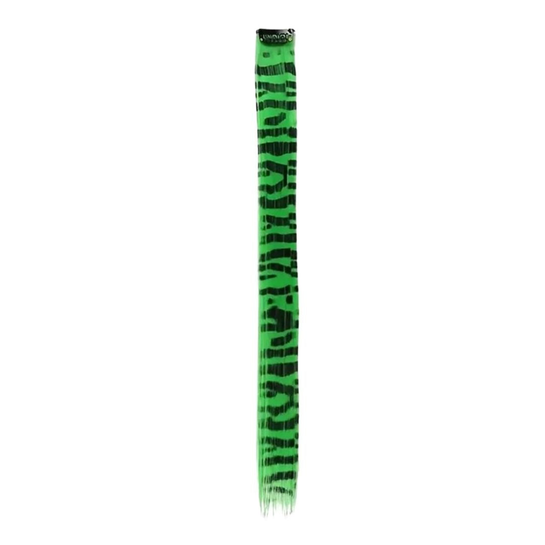 GREEN CLIP IN FEATHER HAIR EXTENSIONS COLORFUL SYNTHETIC HIGHLIGHTS