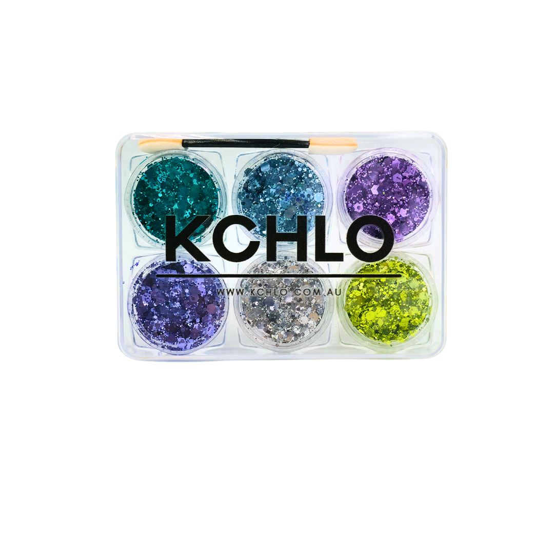 MINT MAMBO HAIR, FACE & BODY GLITTER GEL 6 COLORS