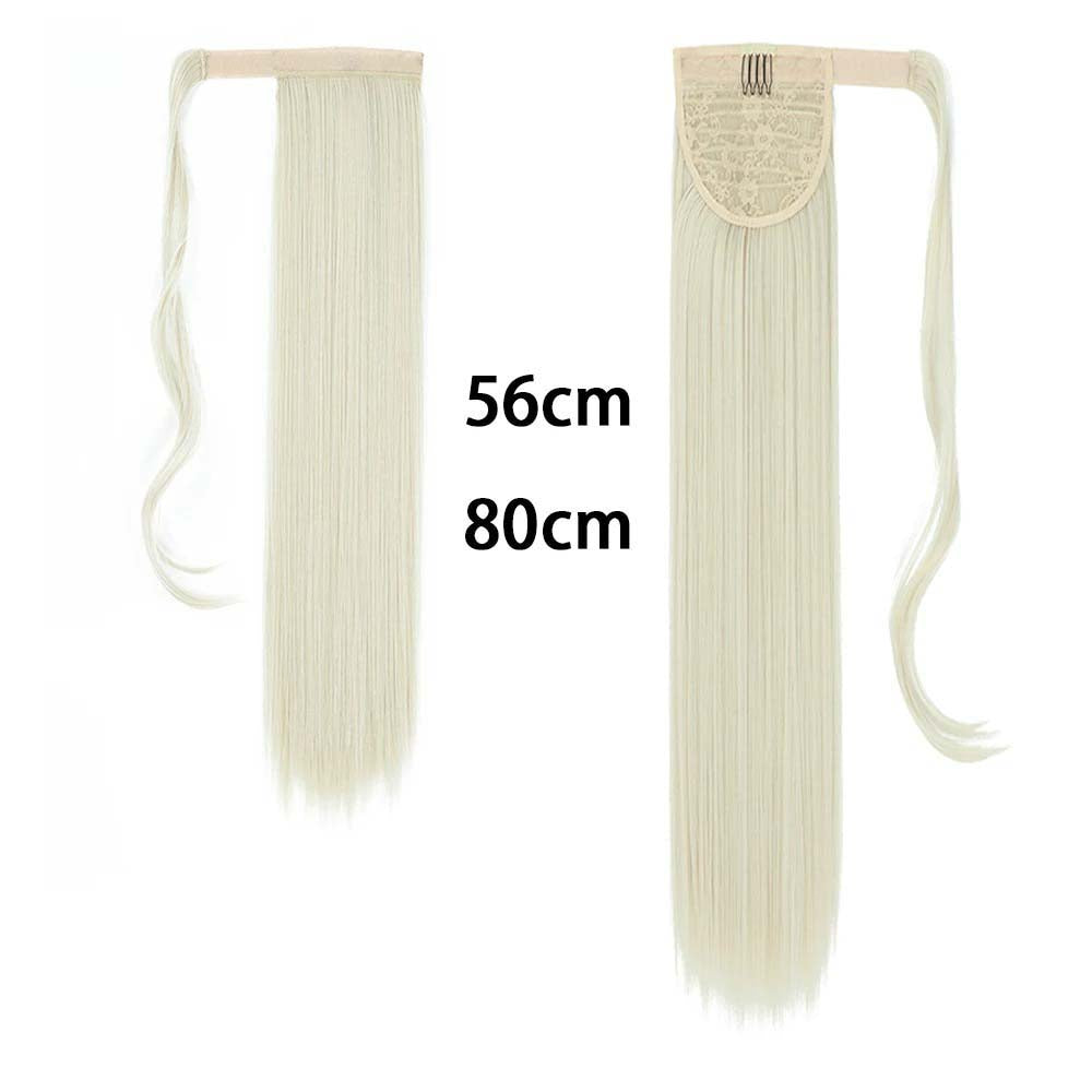 PLATINUM BLONDE SYNTHETIC STRAIGHT PONYTAIL HAIR EXTENSION