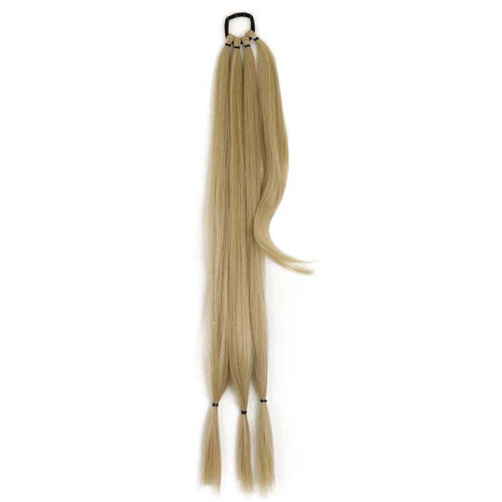 CARAMEL BLONDE 85CM LONG SYNTHETIC BRAIDED PONYTAIL EXTENSION