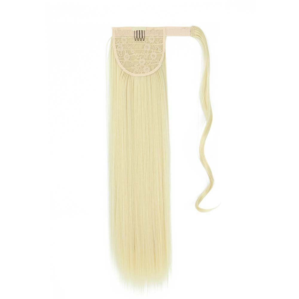 LIGHT BLONDE SYNTHETIC STRAIGHT PONYTAIL HAIR EXTENSION