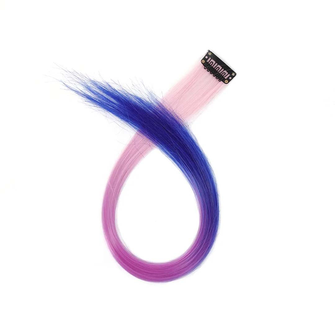 COLOURFUL CLIP-IN HAIR EXTENSIONS RAINBOW STREAKS FOR INSTANT HIGHLIGHTS