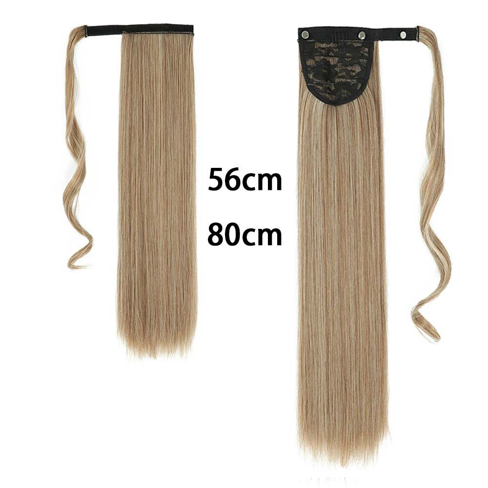 NEUTRAL BROWN SYNTHETIC STRAIGHT PONYTAIL HAIR EXTENSION