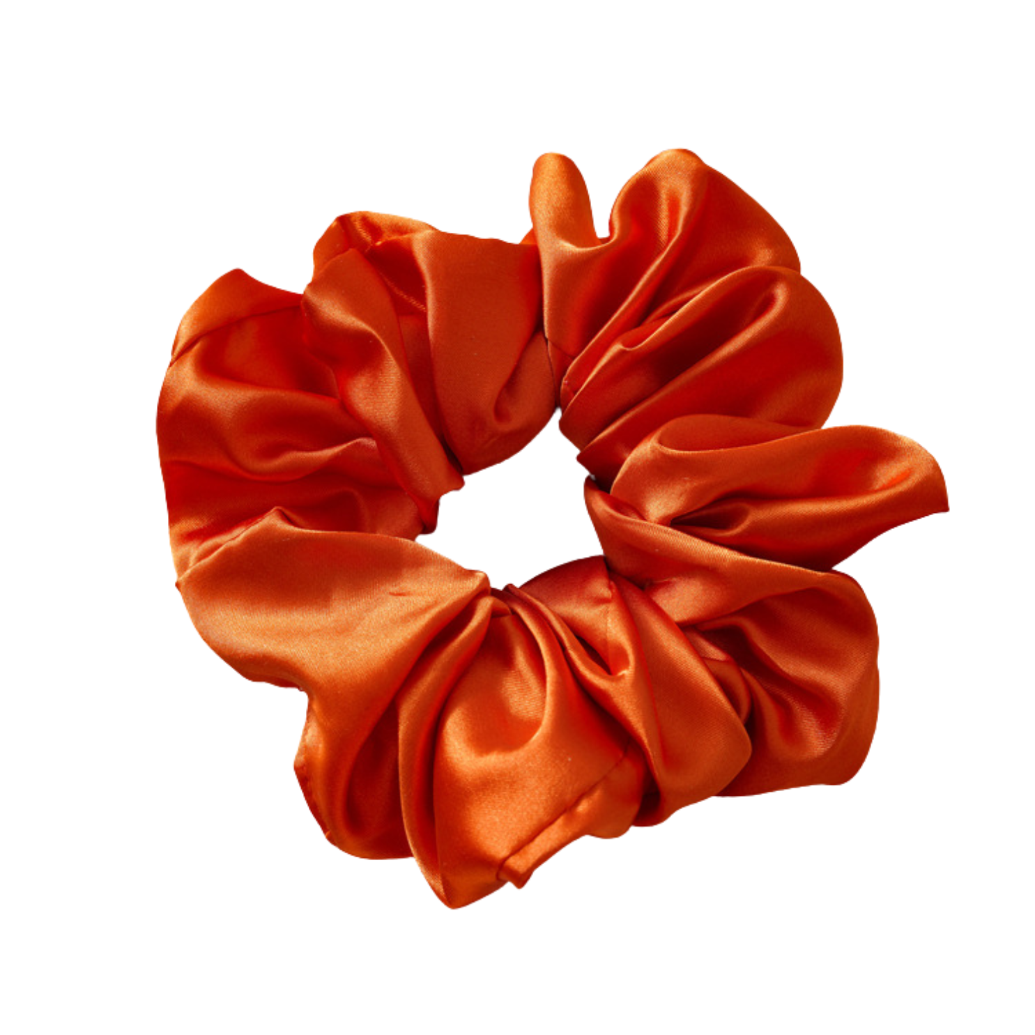 15CM ORANGE OVERSIZE LARGE SCRUNCHIES SILK SATIN ELASTIC HAIR BANDS ROPE TIE PONYTAIL