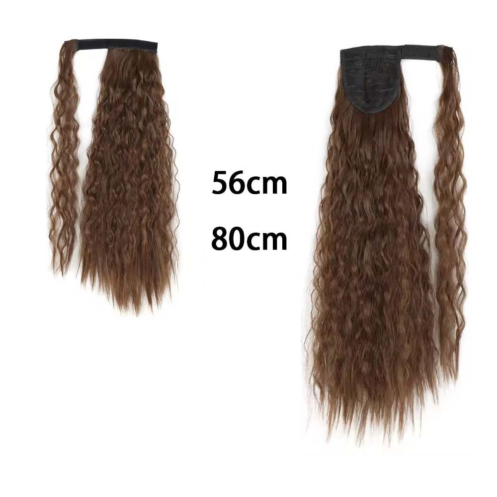 CHOCOLATE BROWN SYNTHETIC STRAIGHT PONYTAIL HAIR EXTENSION
