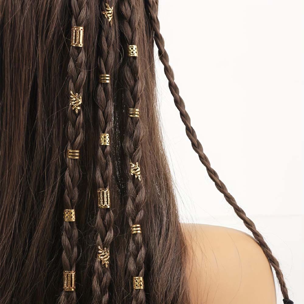 BOHO BRAID CUFFS BRAID RINGS HAIR ACCESSORY