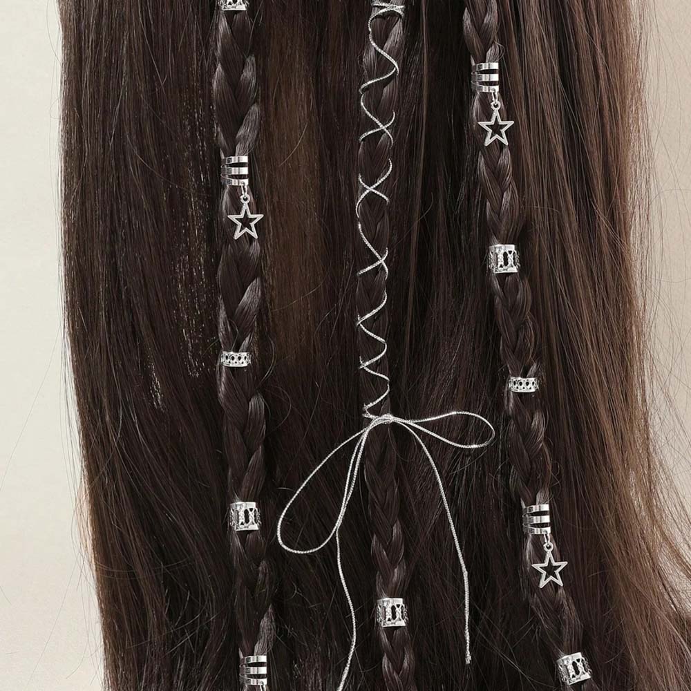 36PCS HOLLOW STAR BRAID CUFFS WITH STRING