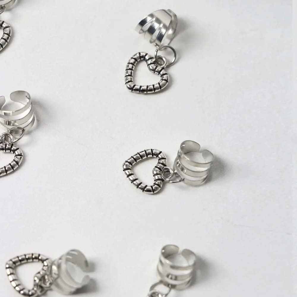 10PCS BOHO HEART BRAID CUFFS HAIR CUFFS