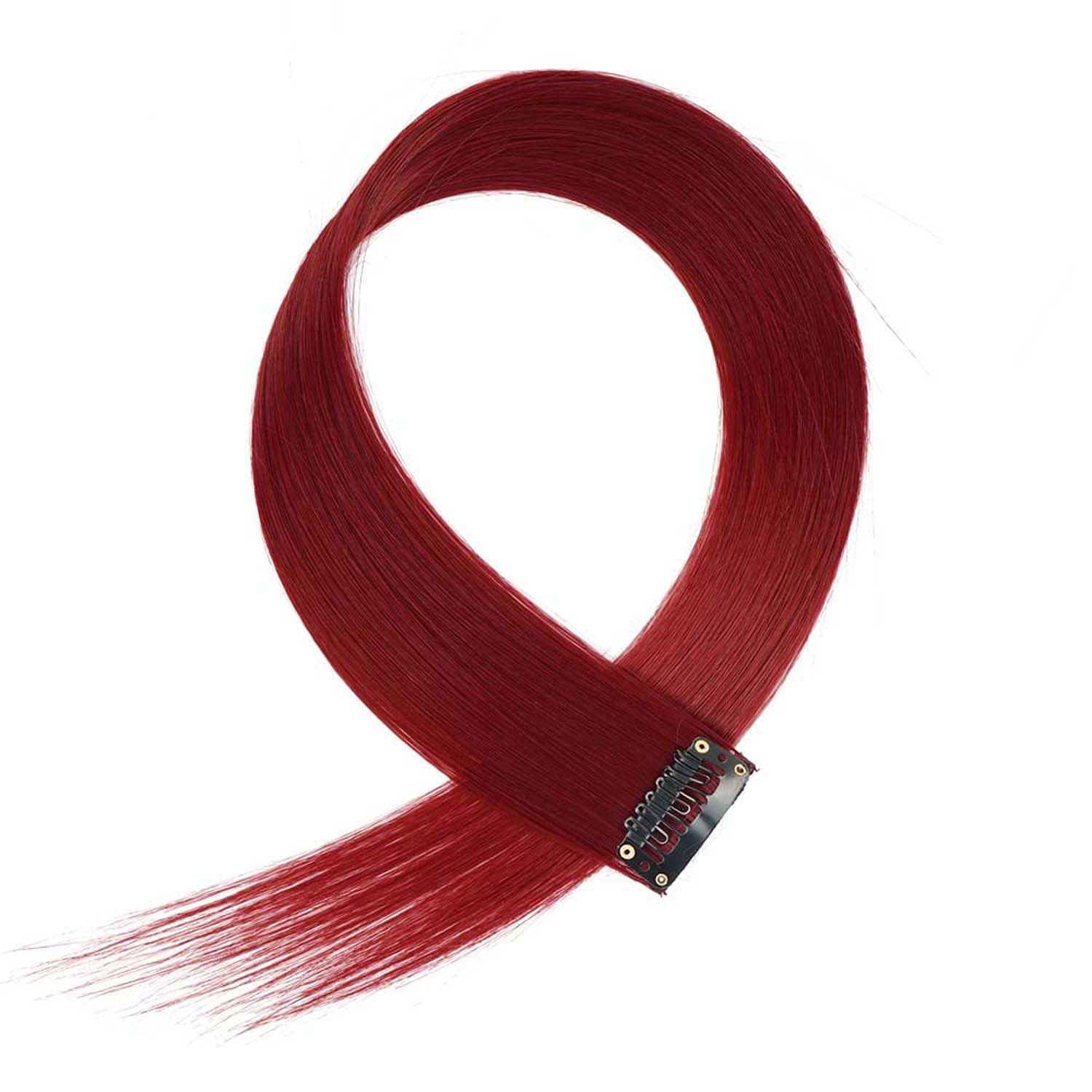 WINE CLIP IN HAIR EXTENSIONS HAIR HIGHLIGHTS