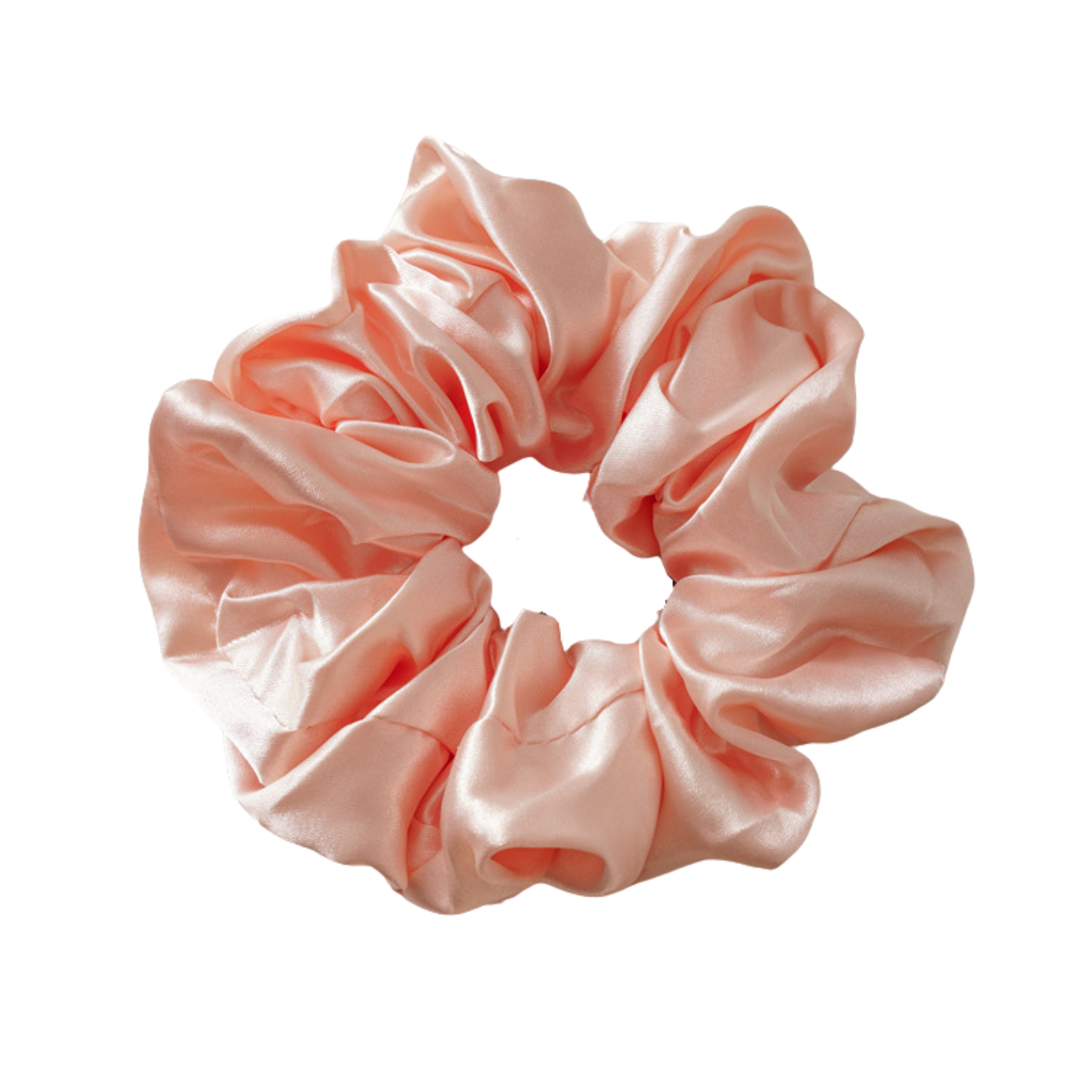 15CM PINK OVERSIZE LARGE SCRUNCHIES SILK SATIN ELASTIC HAIR BANDS ROPE TIE PONYTAIL
