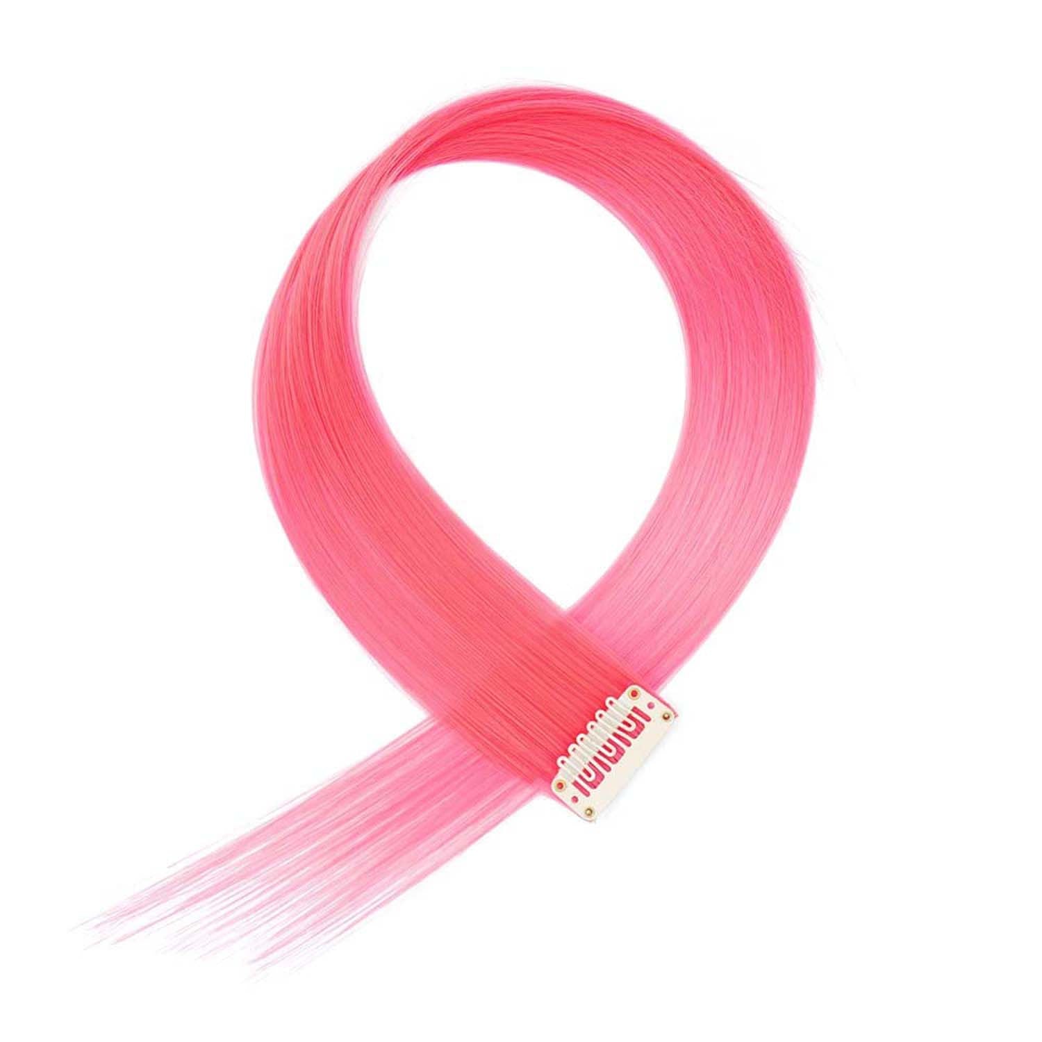HOT PINK CLIP IN HAIR EXTENSIONS HAIR HIGHLIGHTS