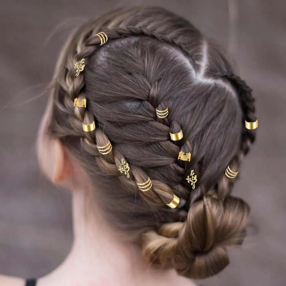 BOHO BRAID CUFFS BRAID RINGS HAIR ACCESSORY