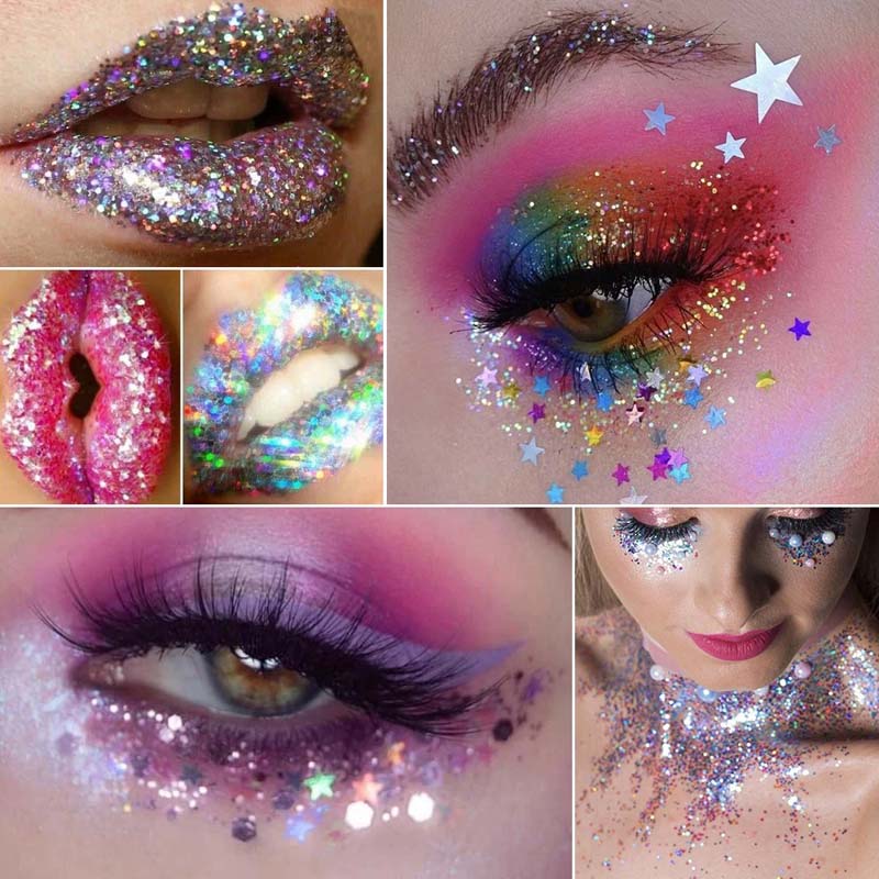 TWILIGHT VIOLET HAIR, FACE & BODY GLITTER GEL 6 COLORS