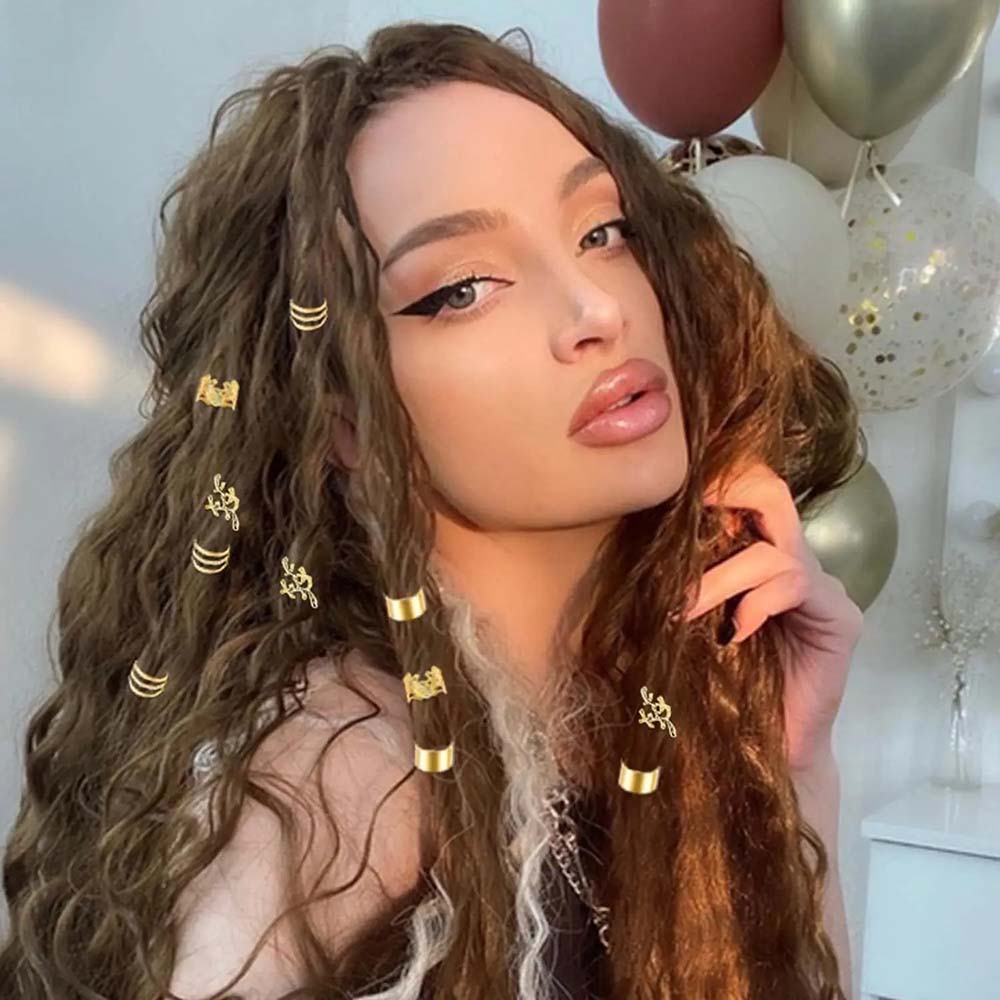 BOHO BRAID CUFFS BRAID RINGS HAIR ACCESSORY