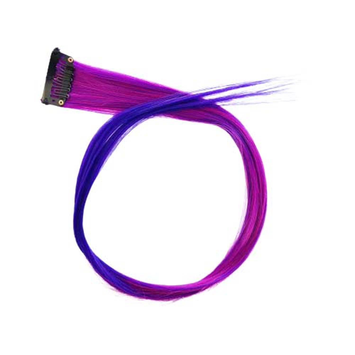 ROSE & PURPLE CLIP IN HAIR EXTENSIONS HAIR HIGHLIGHTS