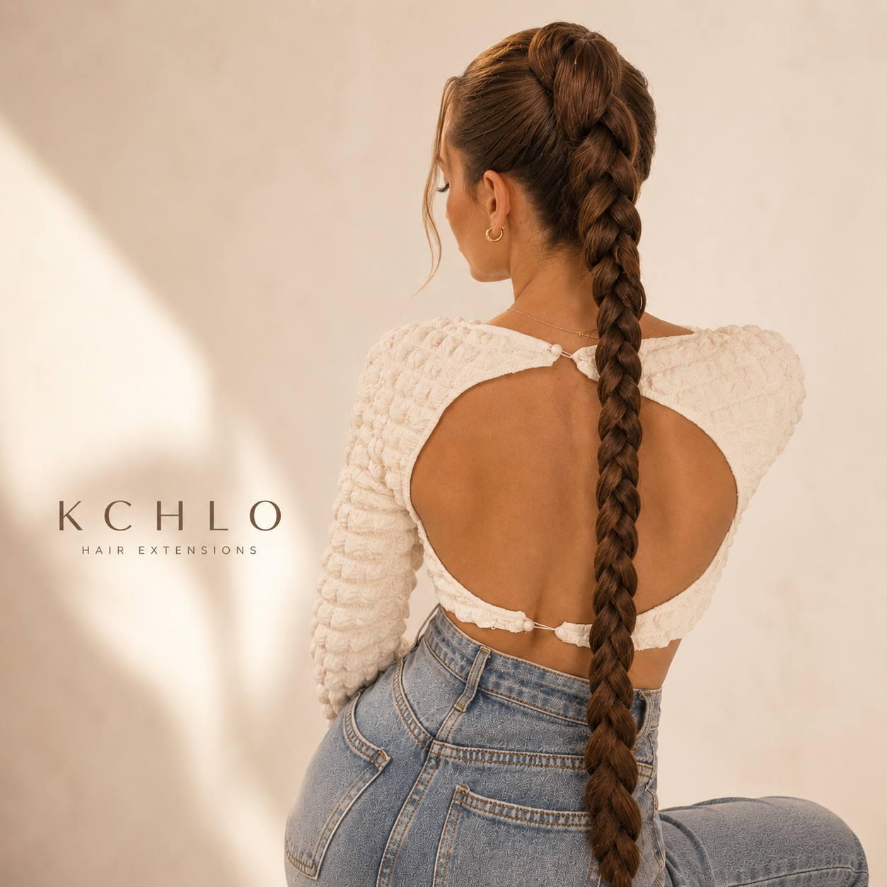85CM LONG SYNTHETIC BRAIDED PONYTAIL EXTENSION