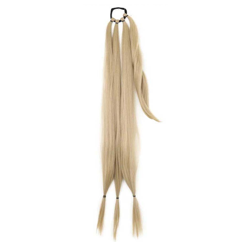 LIGHT ASH BLONDE 85CM LONG SYNTHETIC BRAIDED PONYTAIL EXTENSION