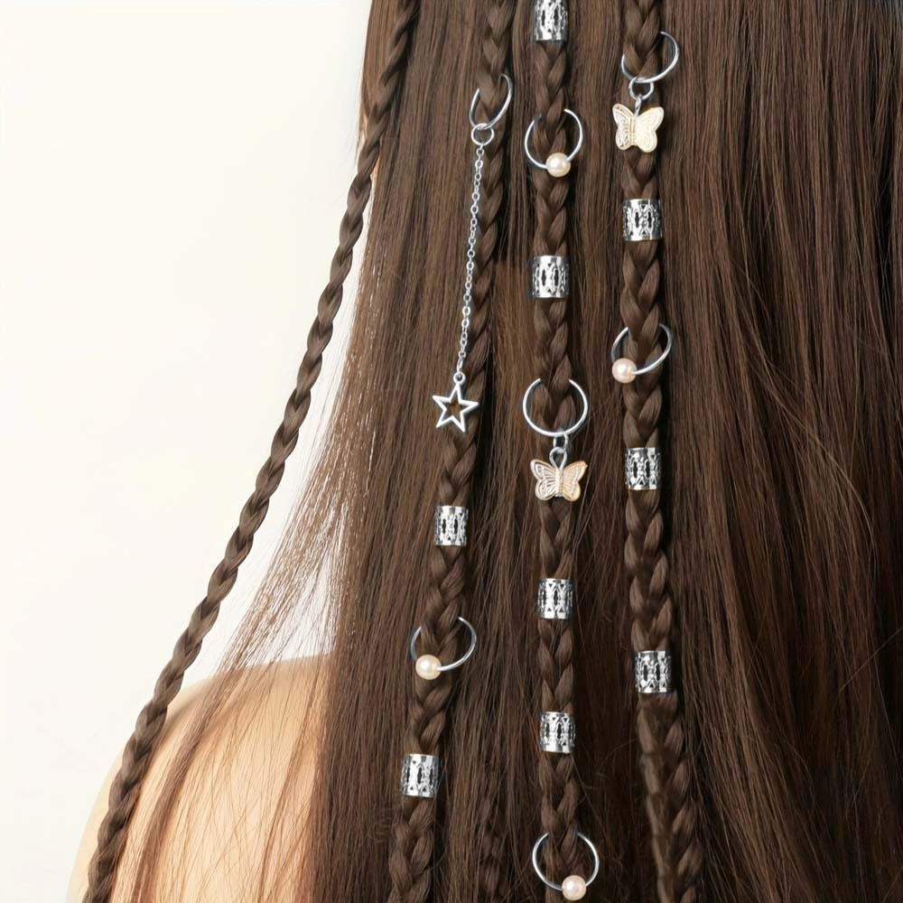 BOHO BRAID CUFFS BRAID RINGS HAIR ACCESSORY