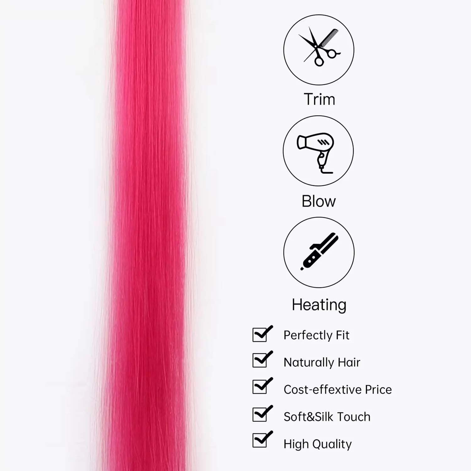 LIGHT PURPLE CLIP IN HAIR EXTENSIONS HAIR HIGHLIGHTS