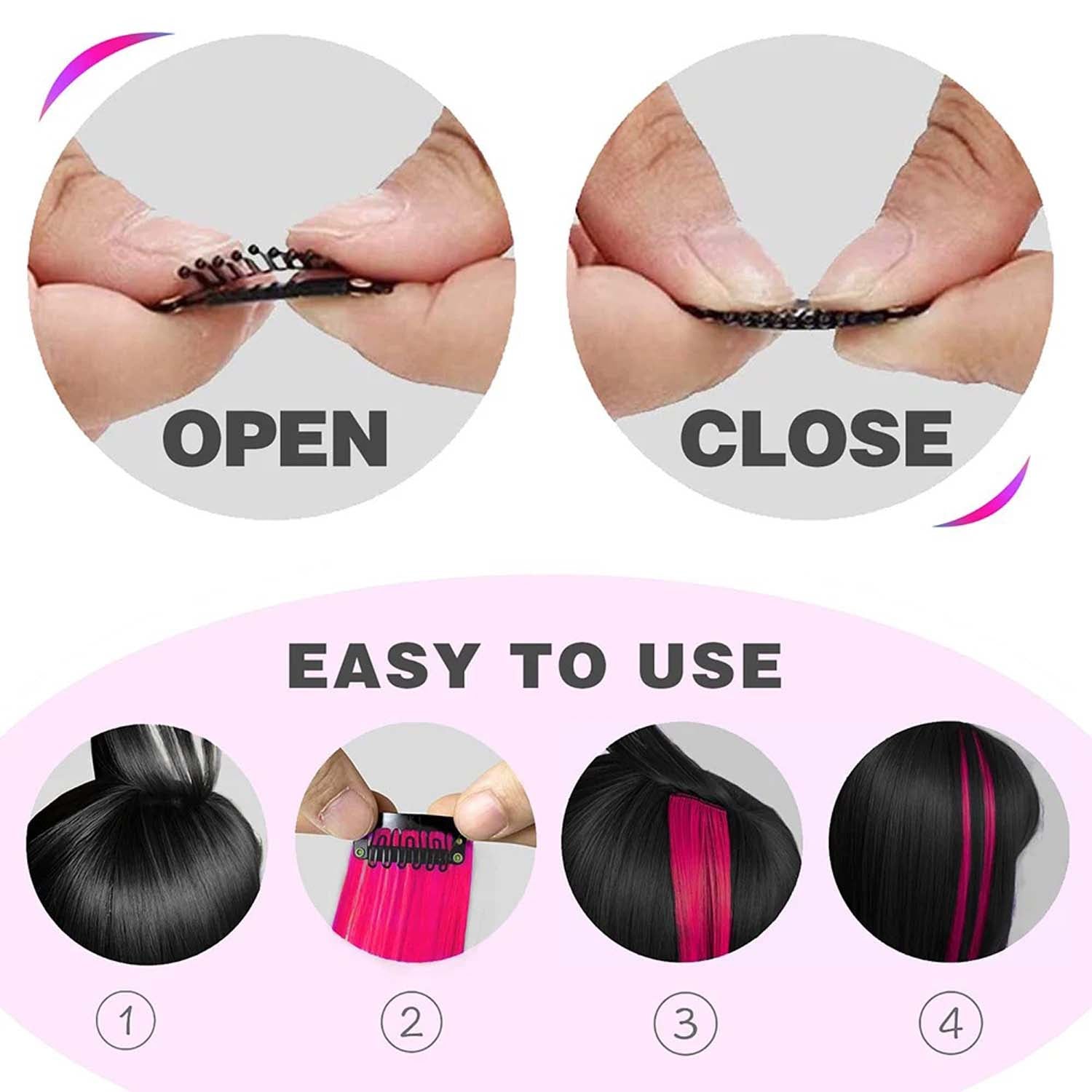 LIGHT PURPLE CLIP IN HAIR EXTENSIONS HAIR HIGHLIGHTS