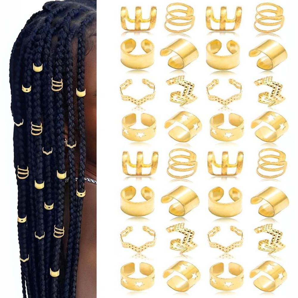 BOHO BRAID CUFFS BRAID RINGS HAIR ACCESSORY