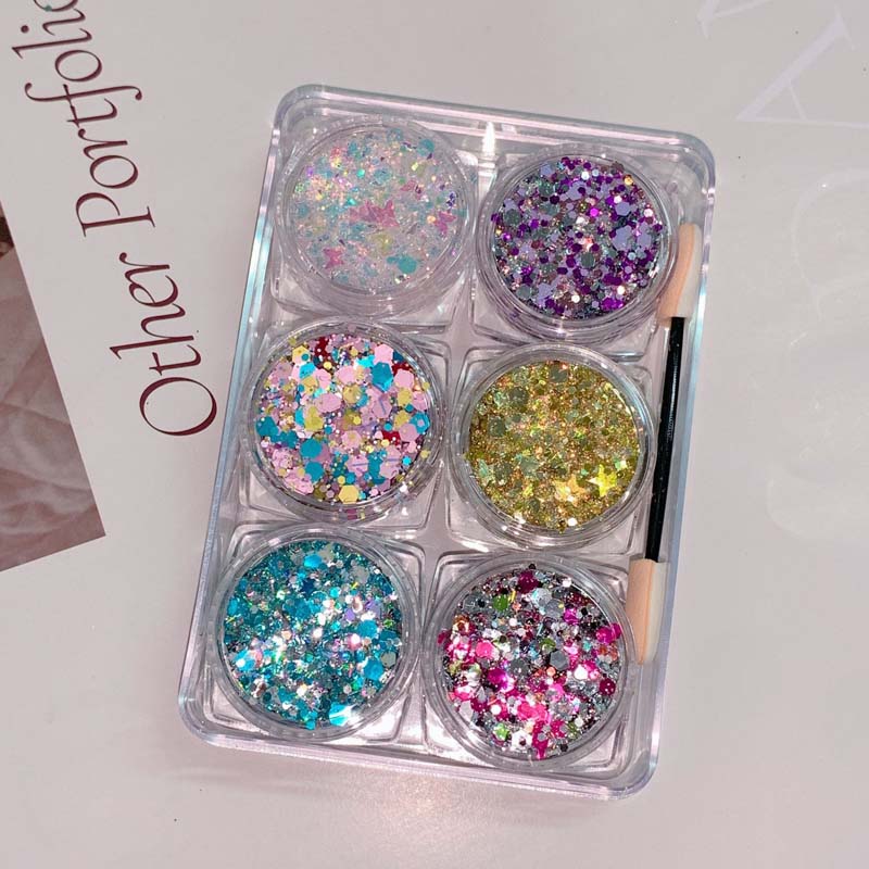 TWILIGHT VIOLET HAIR, FACE & BODY GLITTER GEL 6 COLORS