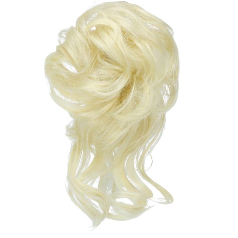 20CM SYNTHETIC HAIR BUN EXTENSIONS MESSY CURLY SCRUNCHIES