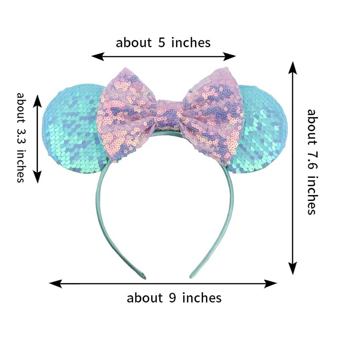 Rose Gold Sequin Ears Headband with Bow