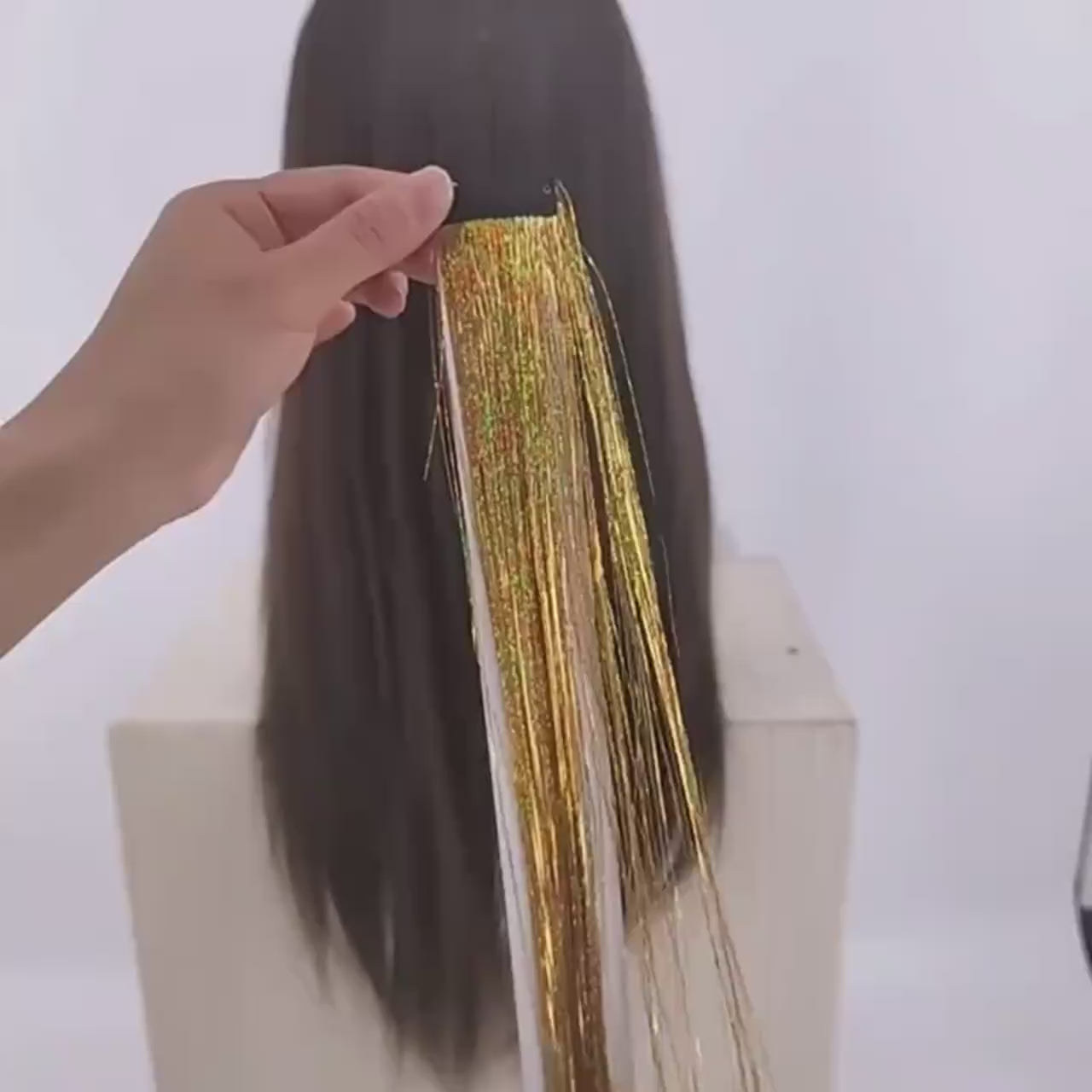 COFFEE CLIP IN HAIR EXTENSIONS LONG SYNTHETIC COLORED HIGHLIGHTS