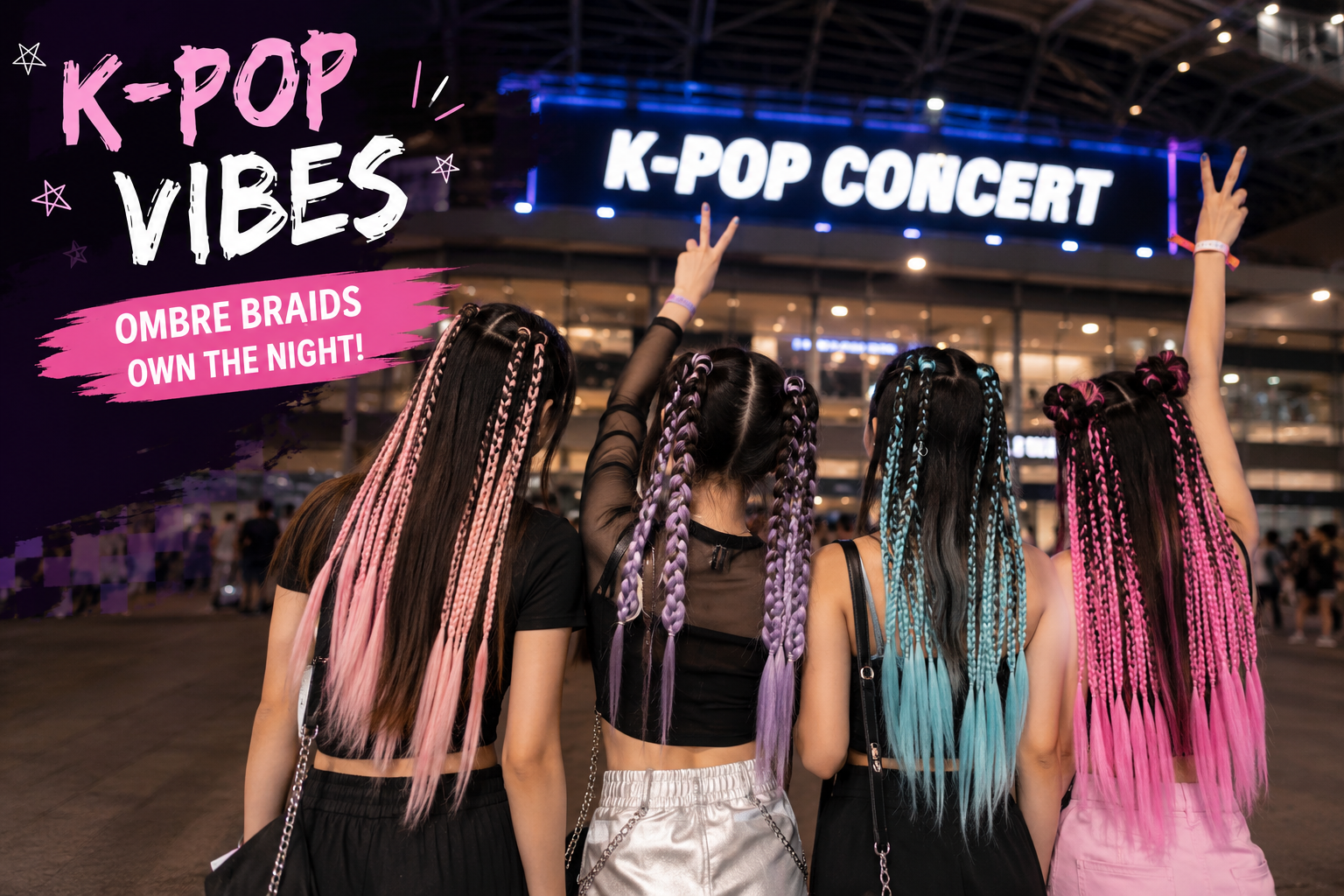 K-Pop Concert Hair Trends: Why Ombre Braid Extensions Are Taking Over