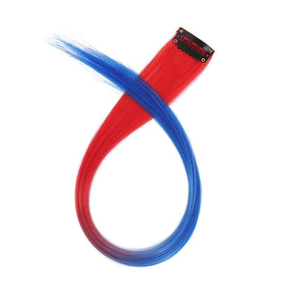 COLOURFUL CLIP-IN HAIR EXTENSIONS RAINBOW STREAKS FOR INSTANT HIGHLIGHTS