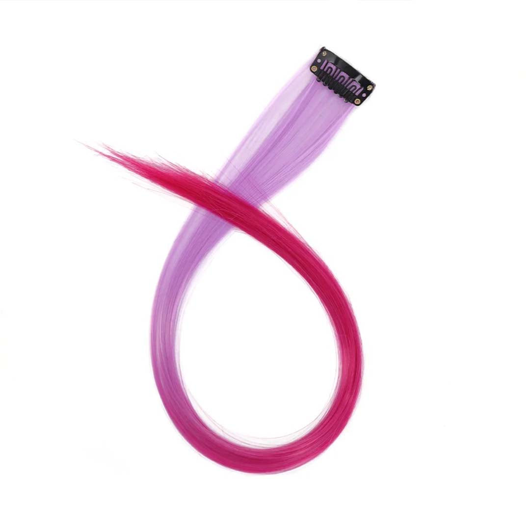 COLOURFUL CLIP-IN HAIR EXTENSIONS RAINBOW STREAKS FOR INSTANT HIGHLIGHTS