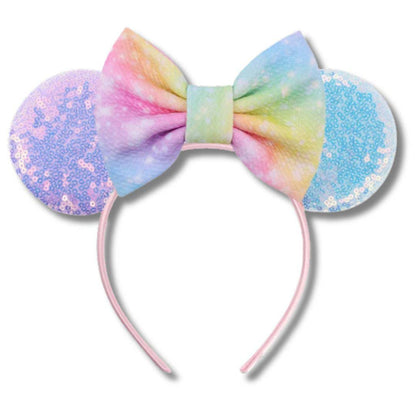 Sequin Ears Headband with Bow Kids Adults Costume, Party &amp; Outfit Accessory