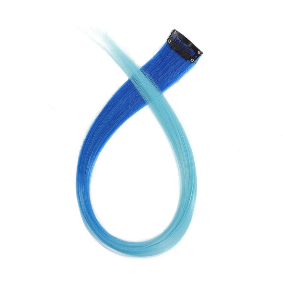 COLOURFUL CLIP-IN HAIR EXTENSIONS RAINBOW STREAKS FOR INSTANT HIGHLIGHTS