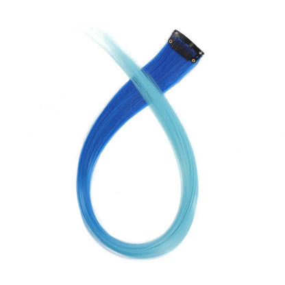 COLOURFUL CLIP-IN HAIR EXTENSIONS RAINBOW STREAKS FOR INSTANT HIGHLIGHTS