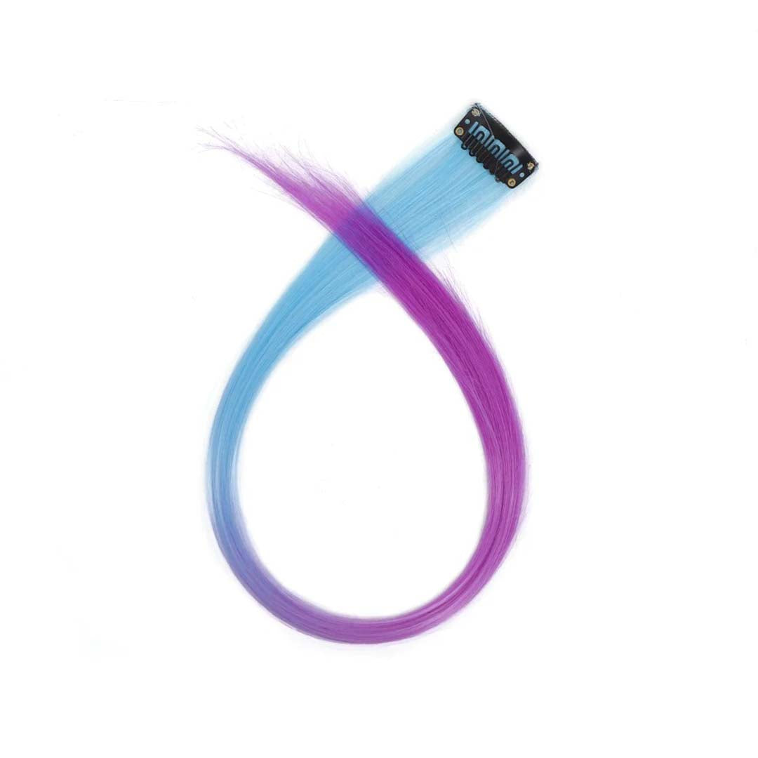 COLOURFUL CLIP-IN HAIR EXTENSIONS RAINBOW STREAKS FOR INSTANT HIGHLIGHTS