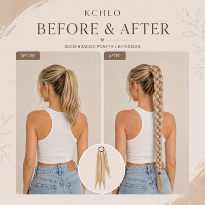 85CM LONG SYNTHETIC BRAIDED PONYTAIL EXTENSION