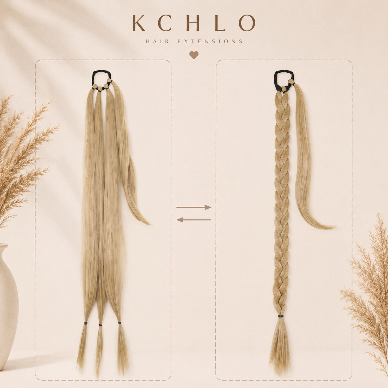 85CM LONG SYNTHETIC BRAIDED PONYTAIL EXTENSION