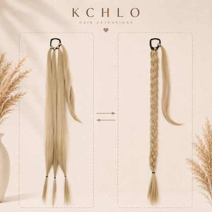 85CM LONG SYNTHETIC BRAIDED PONYTAIL EXTENSION