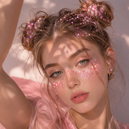BIODEGRADABLE FACE &amp; BODY HAIR GLITTER