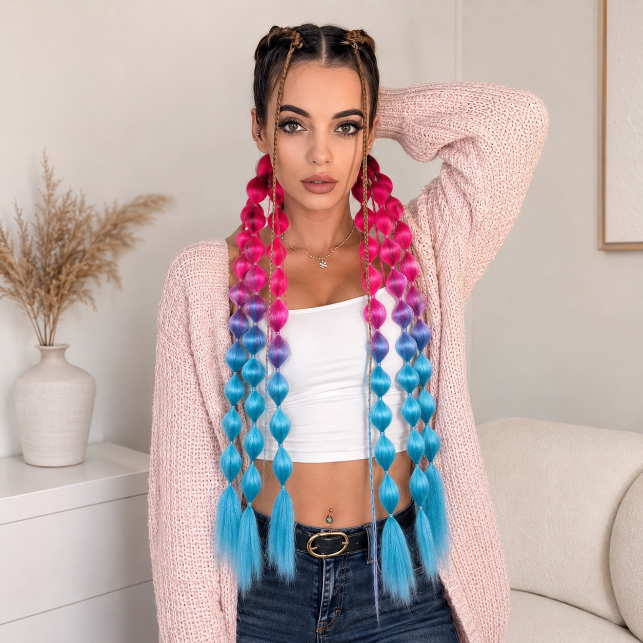 Bubble Braid Hair Extensions 24" | Festival &amp; Rave Hair