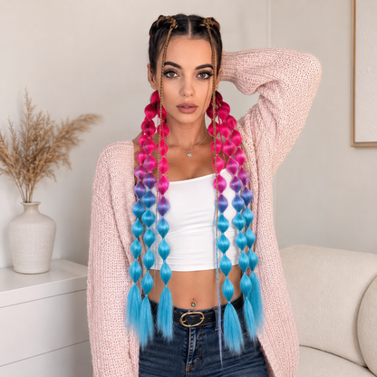 Bubble Braid Hair Extensions 24" | Festival &amp; Rave Hair