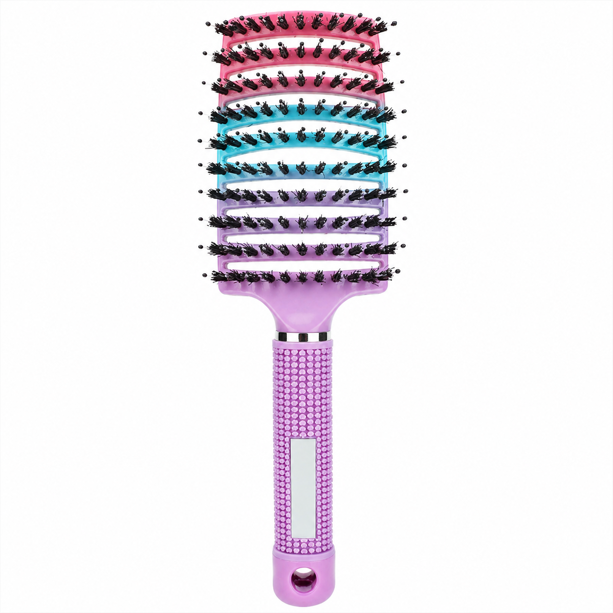 RAINBOW DETANGLING HAIR BRUSH SCALP MASSAGE VENTED BRUSH