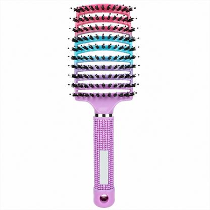 RAINBOW DETANGLING HAIR BRUSH SCALP MASSAGE VENTED BRUSH