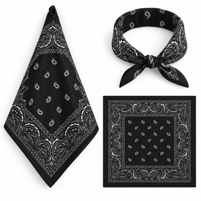 100% COTTON PAISLEY BANDANA HEAD SCARF